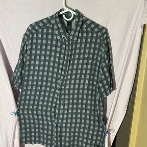 Axcess Charcoal and Light Gray Checkered Shirt